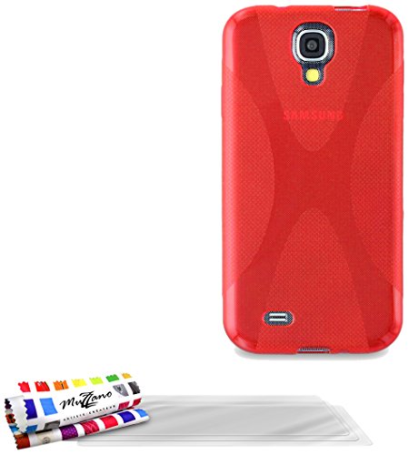 Comprar Muzzano F6639 - Funda para Samsung I9500 / Galaxy S4 + 3 protecciónes de pantalla, color rojo al mejor precio