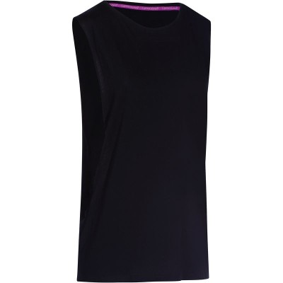Comprar Camiseta abertura lateral danza mujer negro DOMYOS al mejor precio