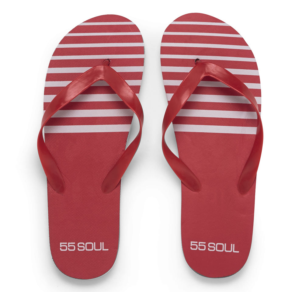 Comprar 55 Soul Men's Flip Flops - Red - 6/7 al mejor precio