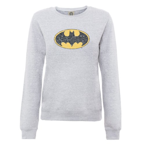 Comprar DC Comics - Sudadera de manga larga con cuello redondo para mujer, color gris (heather grey), talla 44 al mejor precio