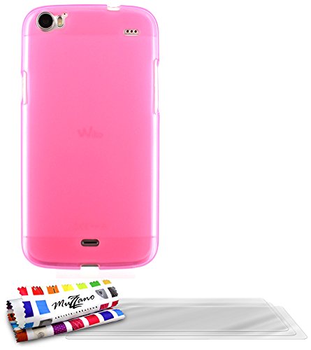Comprar Muzzano Le Glossy - Pack de accesorios para móvil Wiko Darkside (incluye funda y protector de pantalla), rosa al mejor precio