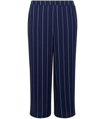 Comprar Curves Blue Stripe Wide Leg Trousers al mejor precio