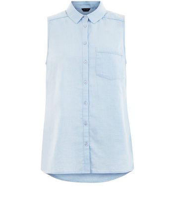 Comprar Blue Single Pocket Sleeveless Shirt al mejor precio