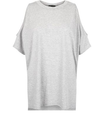 Comprar Grey Cold Shoulder Oversized T-Shirt al mejor precio