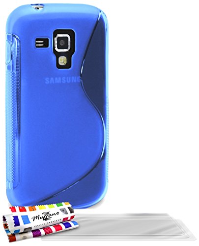 Comprar Muzzano F19188 - Funda para Samsung Galaxy Trend, incluye 3 protectores de pantalla, color azul al mejor precio
