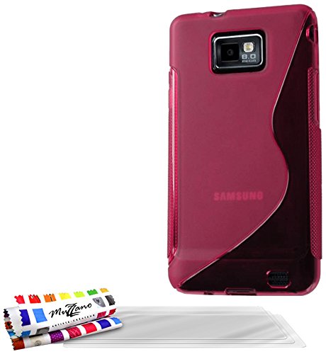Comprar Muzzano F18594 - Funda para Samsung Galaxy S2, incluye 3 protectores de pantalla, color rosa al mejor precio
