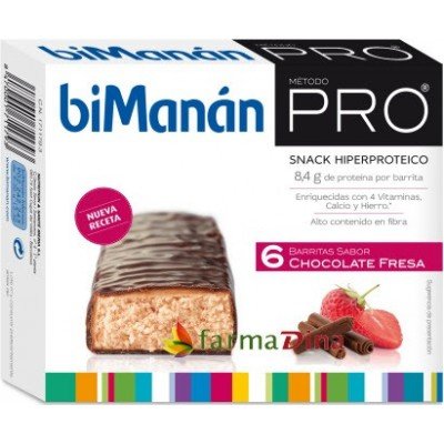 Comprar BIMANAN PRO BARRITAS CHOCO FRESA 6 UNI al mejor precio