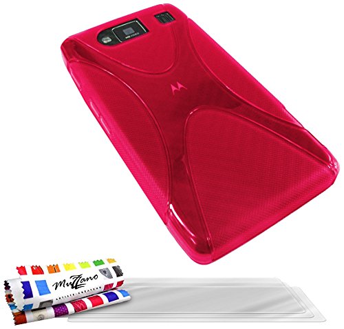 Comprar Muzzano F55X07-7623498 - Funda para Motorola Razr HD + 3 protecciónes de pantalla, color rosa al mejor precio