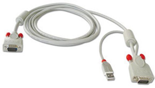 Comprar Lindy Combined KVM cable - Switch KVM (1m, Color blanco, HD-15, USB) al mejor precio