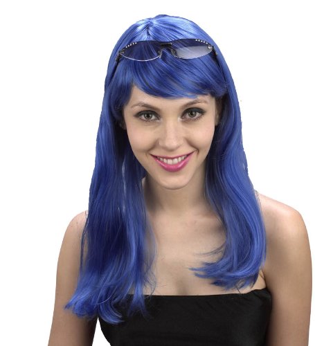 Comprar Blue long haired wig for women. (peluca) al mejor precio
