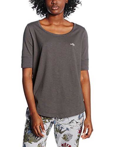 Maloja Mujer Manga Corta parte superior Claudette Gris charcoal Talla:S