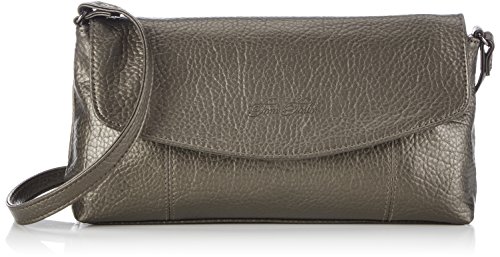Tom Tailor Acc MIRI CLUTCH - Bolso de mano de material sintético mujer, color Plata, talla 26x16x8 cm (B x H x T)