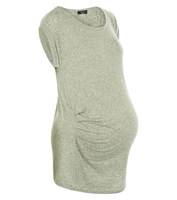 Comprar Maternity Khaki Zip Pocket Short Sleeve T-Shirt al mejor precio