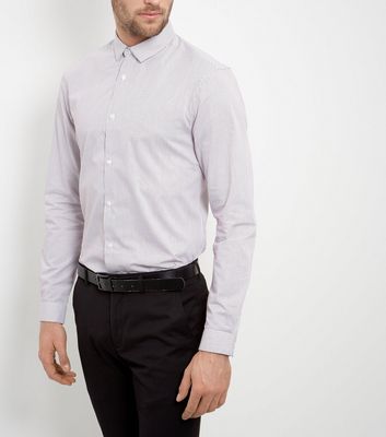 Comprar Burgundy Fine Stripe Long Sleeve Shirt al mejor precio