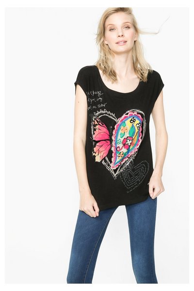 Comprar Desigual - Mujer - Camiseta negra con espalda abierta - Artemisa - Size L al mejor precio
