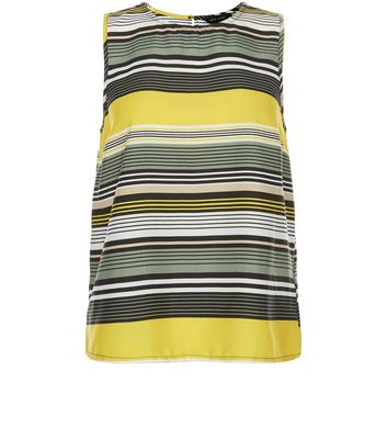 Comprar Black Stripe Split Back Sleeveless Top al mejor precio