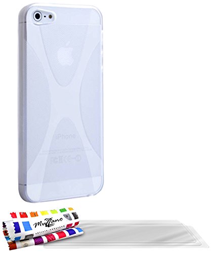 Comprar Muzzano F53X02-7353380 - Funda para Apple iPhone 5 + 3 protecciónes de pantalla, transparente al mejor precio