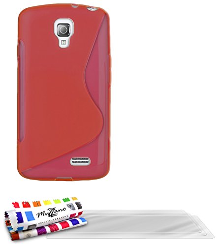 Comprar Muzzano F430428 - Funda para LG F70, incluye 3 protectores de pantalla, color rojo al mejor precio
