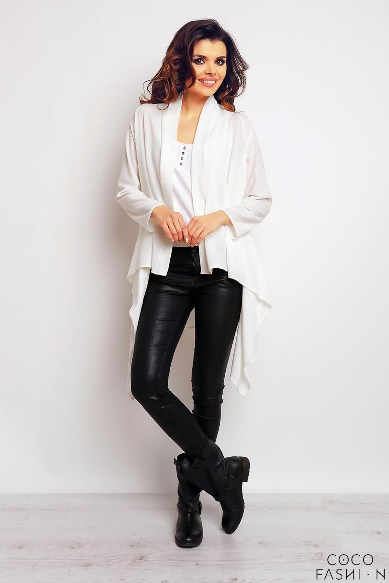 Comprar Ecru Asymetrical Loose Lapels Cardigan al mejor precio