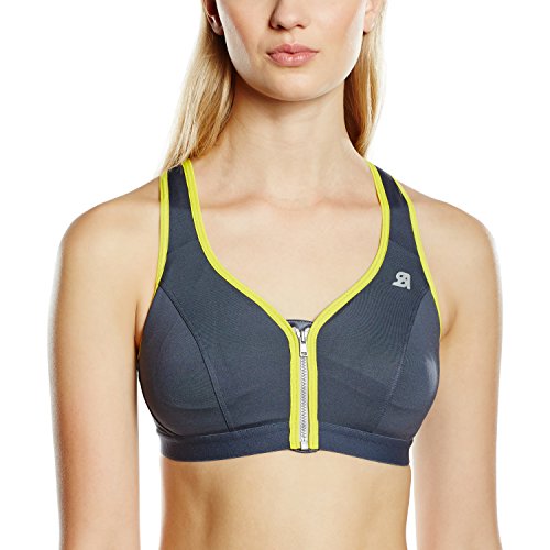 Comprar Shock Absorber Active Zipped Plunge Sport - Sujetador Mujer, color gris, talla Size 38DD al mejor precio