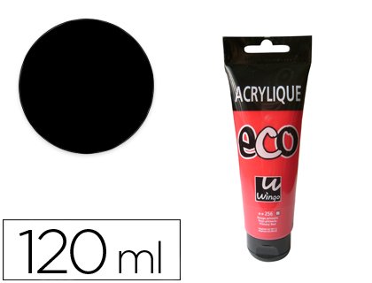 Comprar PINTURA ACRILICA WINGO ECO NEGRO TUBO DE 120 ML (3 unid.) al mejor precio