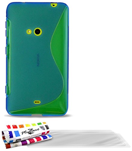 Comprar Muzzano F24741 - Funda para Nokia Lumia 625 + 3 protecciones de pantalla, color azul al mejor precio