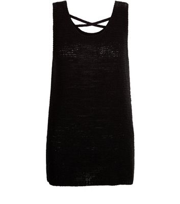 Comprar Black Knitted Cross Back Vest al mejor precio