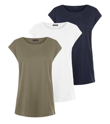 Comprar Tall 3 Pack Green White and Navy Boyfriend T-Shirts al mejor precio