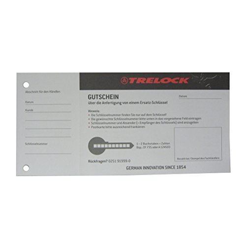 Comprar Schlüsselgutscheinheft Trelock mit 5 Bestellkarten al mejor precio