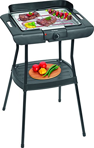 Comprar Bomann BQS 2244 CB - Barbacoa eléctrica con patas, parrilla cromada de 35,5 x 24,5 cm, 2000 W, color negro al mejor precio