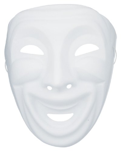 Comprar Máscara blanca Comedia dell'arte para decorar - Única al mejor precio