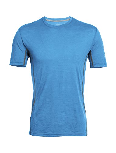 Comprar Icebreaker Aero - Camiseta de manga corta para hombre, camiseta, color Cyan/Metal, tamaño small al mejor precio