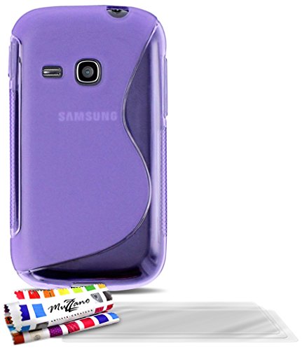 Comprar Muzzano F21178 - Funda para Samsung Galaxy Young + 3 protecciones de pantalla, color violeta al mejor precio