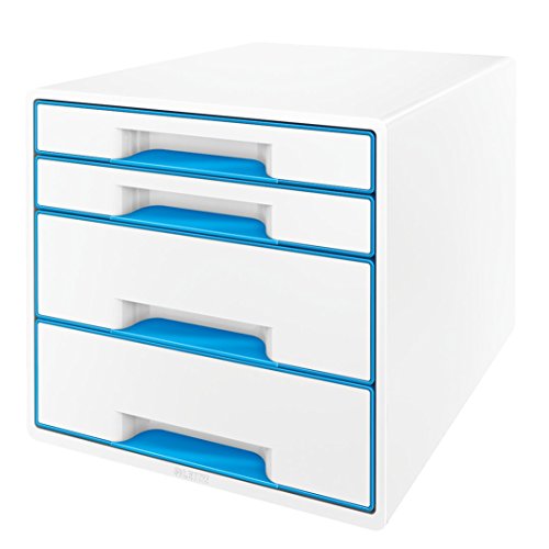Comprar Leitz WOW Cube - Buc de cajones (A4 maxi), azul metalizado al mejor precio