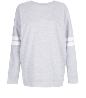 Comprar Grey Double Stripe Sleeve Sweater al mejor precio