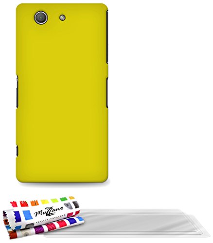 Comprar Muzzano F869398 - Funda para Sony Xperia Z3 Compact, incluye 3 protecciones de pantalla, color amarillo al mejor precio