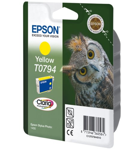 Comprar Epson Cartucho T0794 amarillo - Cartucho de tinta para impresoras (Amarillo, 11,1 ml, Epson Stylus Photo 1400, 1500W, P50, PX660, PX700W, PX710W, PX720WD, PX730WD, 24,6 cm, 11,6 cm, 14,5 cm) Si al mejor precio