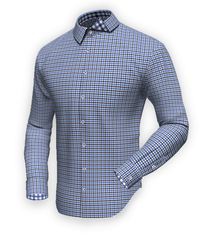 Comprar Camisa business a cuadros blancos y azules para hombre al mejor precio