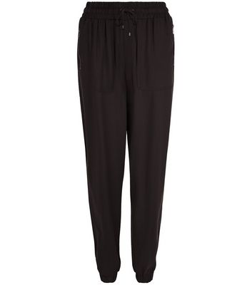 Comprar Black Viscose Cuffed Joggers al mejor precio