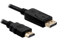 Comprar DeLOCK Cable Displayport > HDMI m/m 2m - adaptadores de cable de vídeo (Macho/Macho, Negro, Displayport/HDMI) al mejor precio