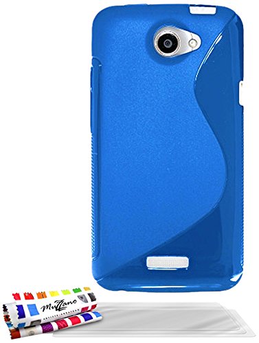 Comprar Muzzano Le S - Funda para HTC One X, con 3 protectores de pantalla, color azul al mejor precio