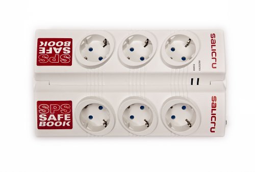 Comprar Salicru Safe Book - regleta con 6 tomas (230 V, 50/60 Hz, USB), blanco al mejor precio