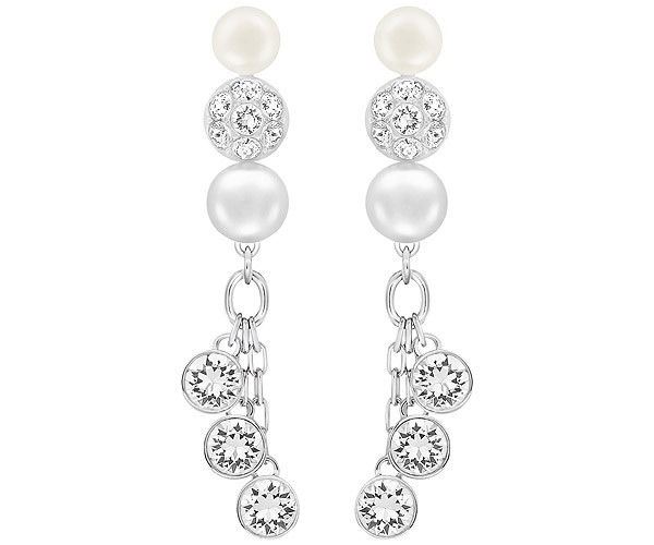 Comprar Swarovski Jazzy Pearl Pendientes  Chapado en rodio al mejor precio
