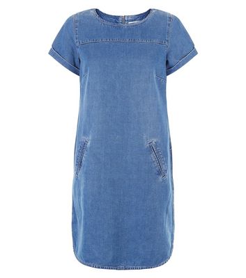Comprar Blue Denim Roll Sleeve Tunic Dress al mejor precio