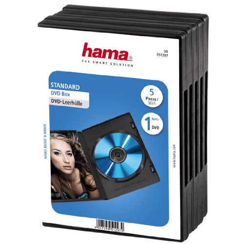 Comprar Hama - DVD Jewel Cases, Pack of 5, black, Negro al mejor precio