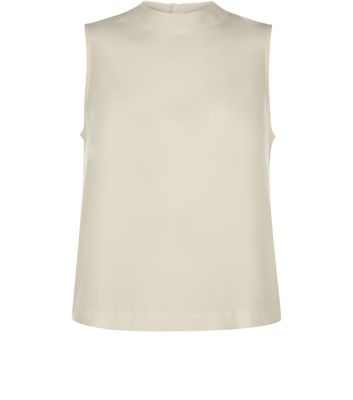 Comprar Teens Cream High Neck Zip Back Shell Top al mejor precio