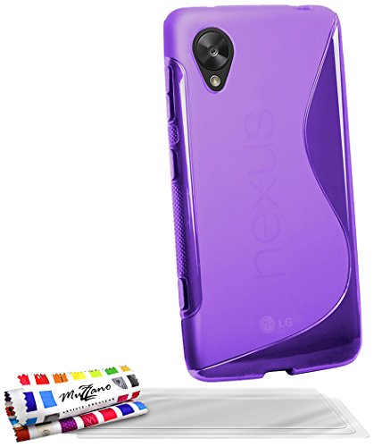 Comprar Muzzano Le S - Funda para Google Nexus 5 + 3 protecciones de pantalla, color violeta al mejor precio