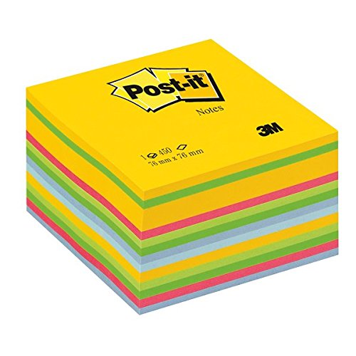Comprar Post-It 2030-U - Notas adhesivas en cubo, 76 x 76 mm, multicolor, (amarillo ultra / azul ultra / naranja neón / amarillo ultra / fucsia / verde neón) al mejor precio