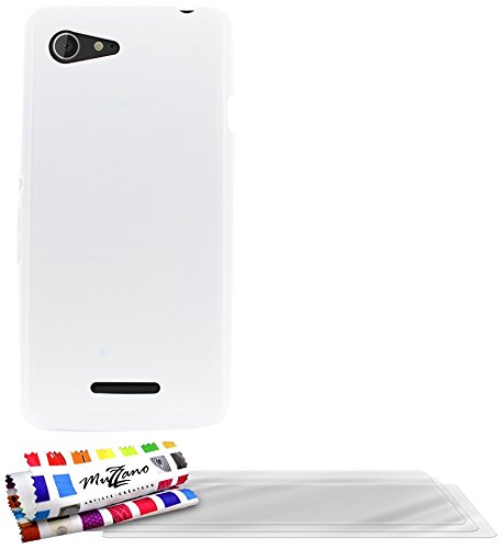 Comprar Muzzano F869140 - Funda para Sony Xperia E3, incluye 3 protecciones de pantalla, color blanco al mejor precio