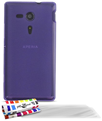 Comprar Muzzano F253924 - Funda para Sony Xperia SP, incluye 3 protectores de pantalla, color violeta al mejor precio